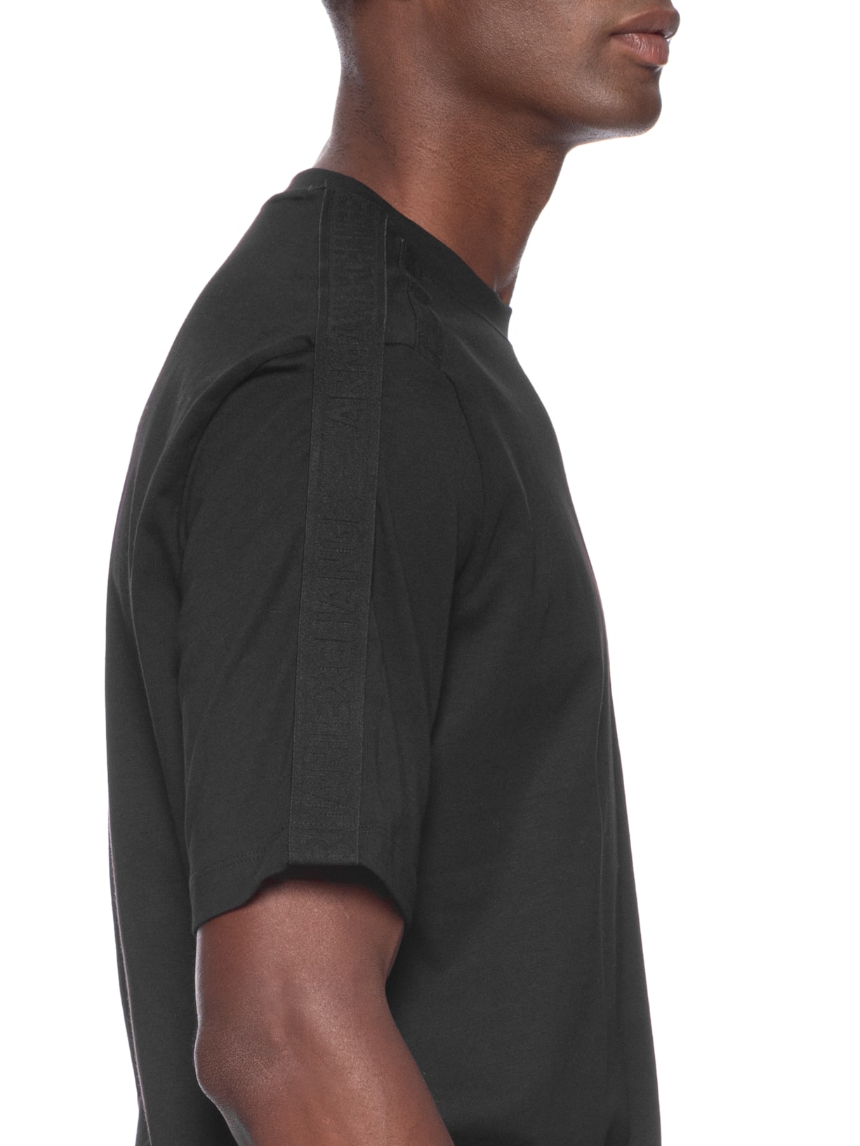 Camiseta Masculino Manga Curta Logo Faixa Preto Armani Exchange