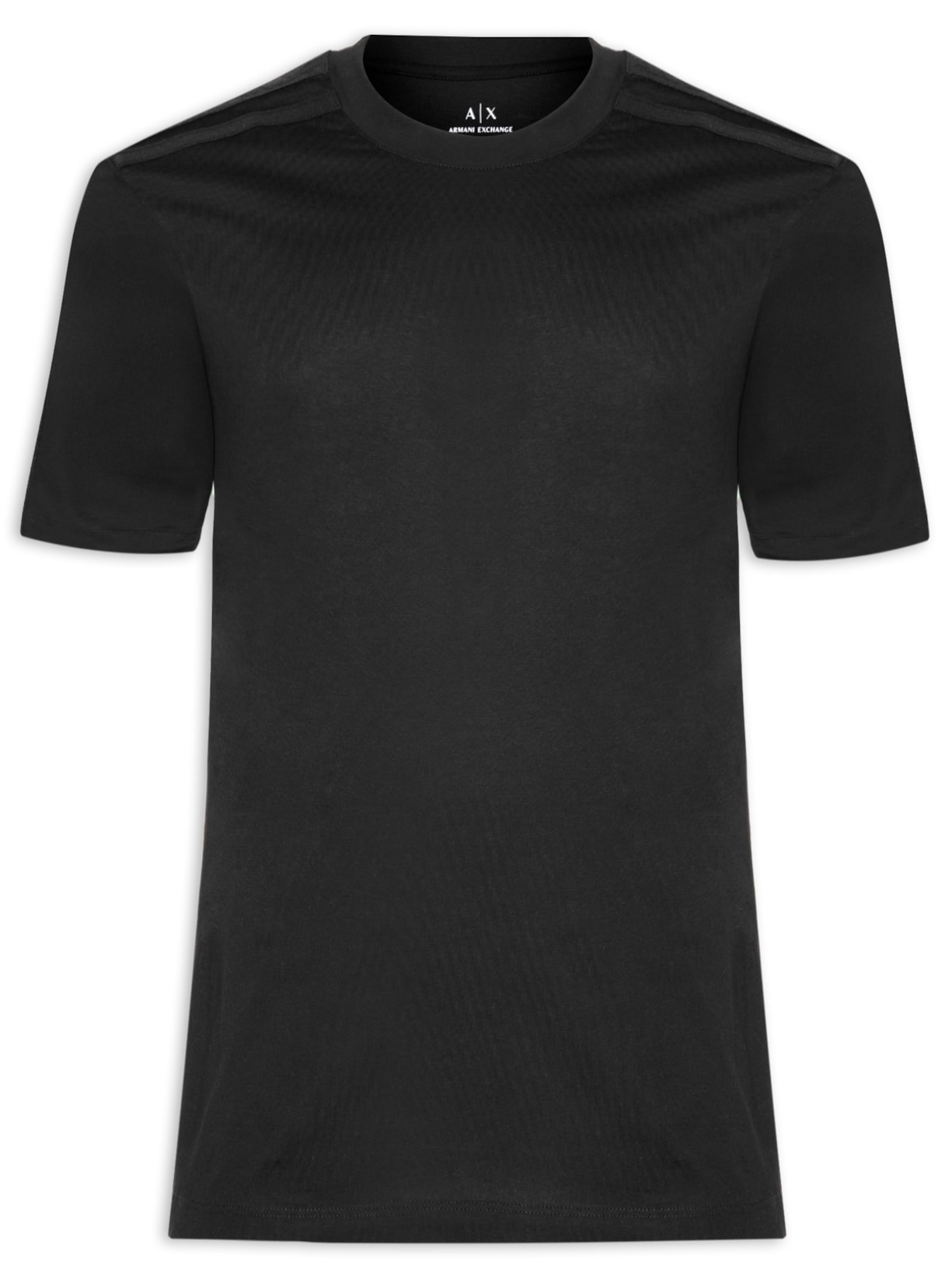 Camiseta Masculino Manga Curta Logo Faixa Preto Armani Exchange