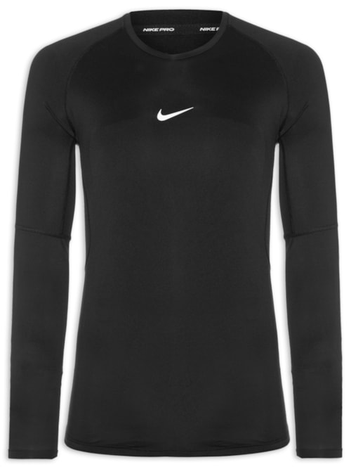 Camiseta Masculino Manga Longa Pro Dri-Fit - Preto