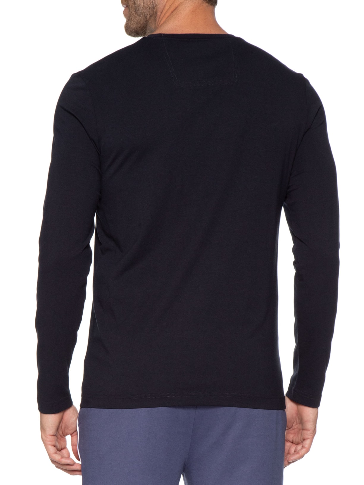 Camiseta Masculino Manga Longa Togn 3 Azul Boss