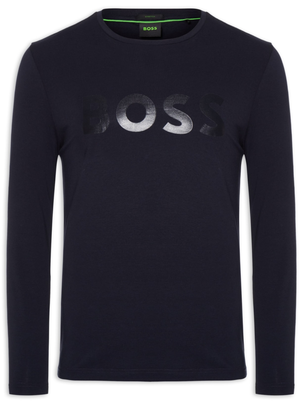 Camiseta Masculino Manga Longa Togn 3 Azul Boss