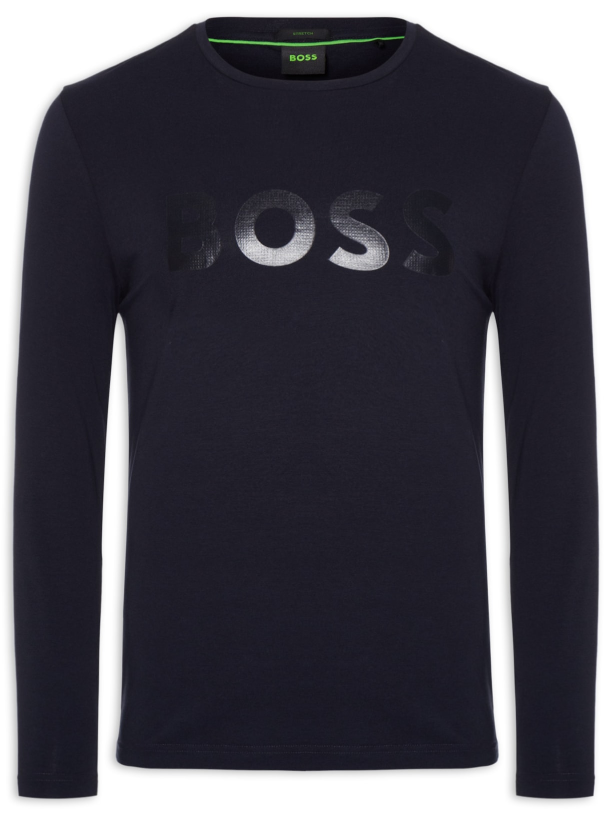 Camiseta Masculino Manga Longa Togn 3 Azul Boss