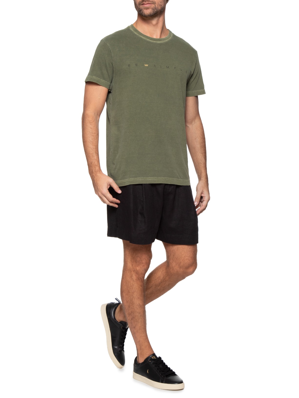 Camiseta Masculino Stone Be Simples Verde Osklen