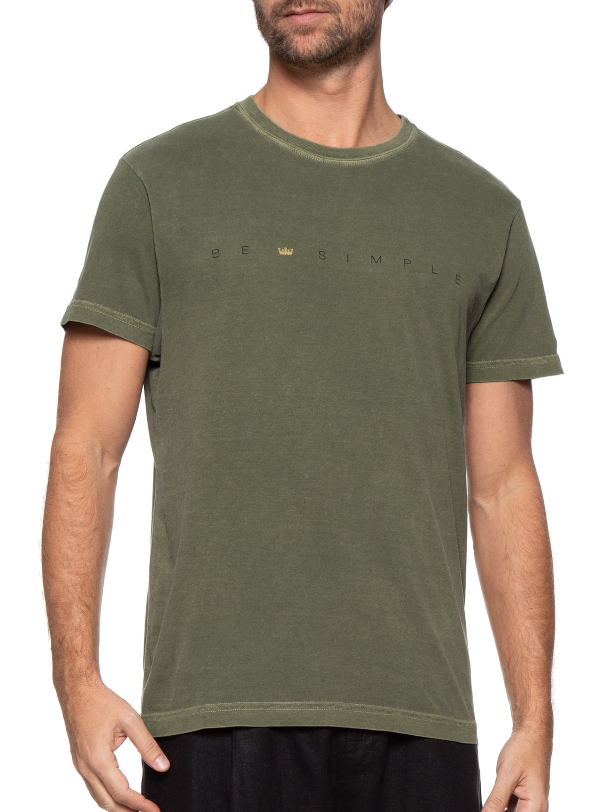 Camiseta Masculino Stone Be Simples Verde Osklen