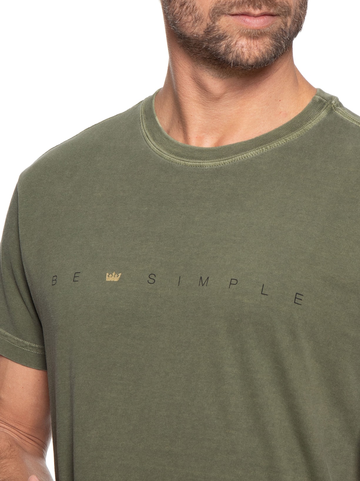 Camiseta Masculino Stone Be Simples Verde Osklen