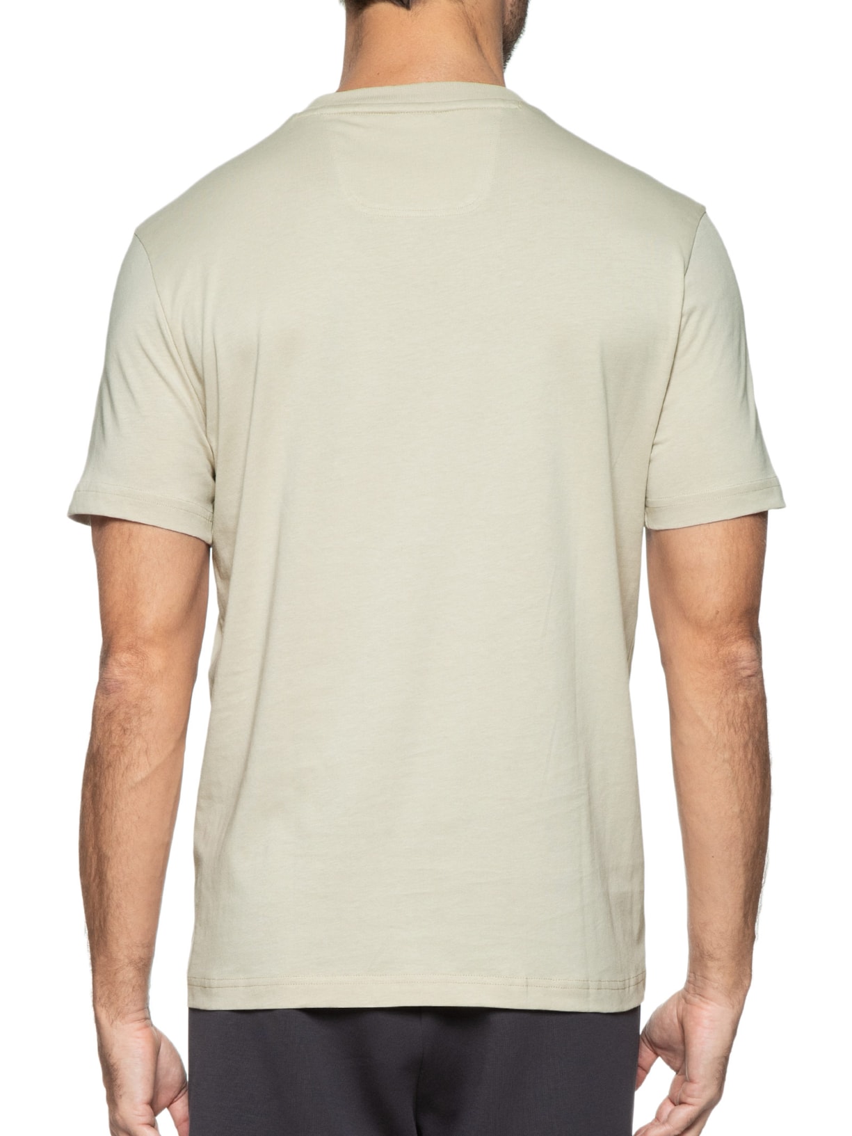 Camiseta Masculna Logo Bege Boss