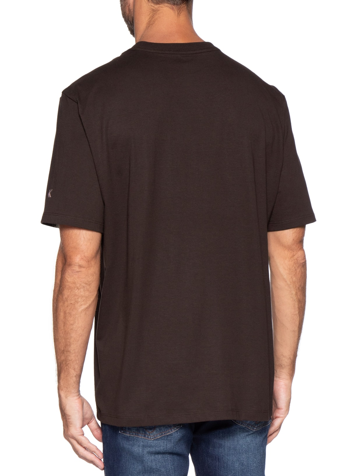 Camiseta MC CKJ Masculino Oversized Marrom Calvin Klein Jeans