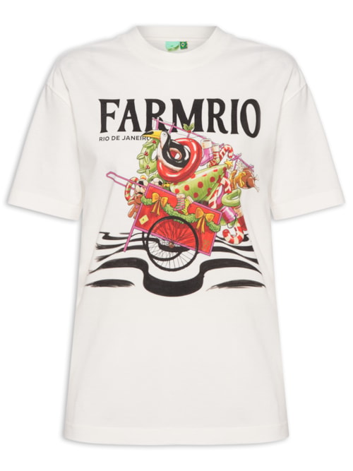 Camiseta Media Papai Noel Da Praia - Branco