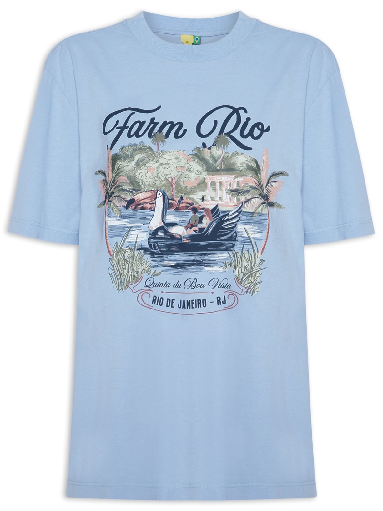 Camiseta Média Pedalinho – Azul Farm
