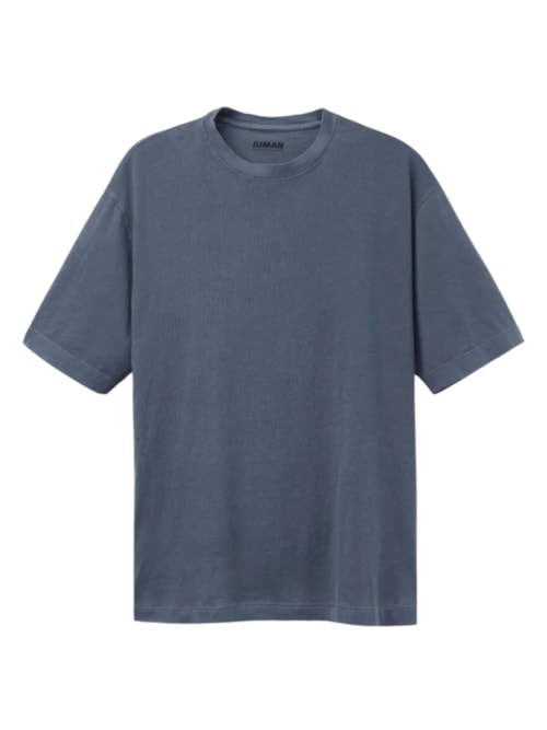 Camiseta Over Washed Collection - Azul