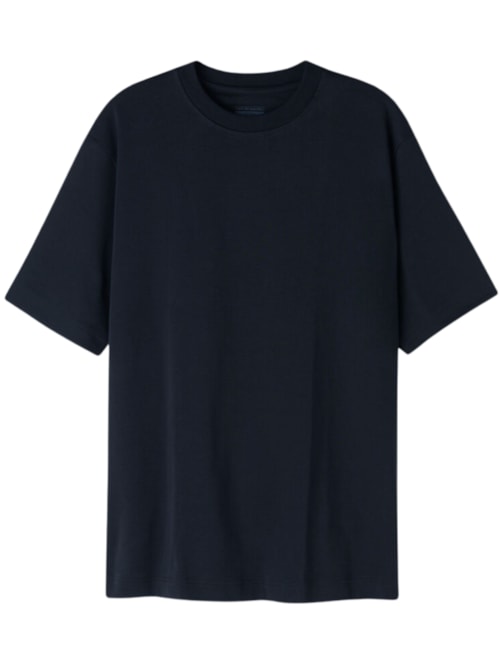 Camiseta Oversized Em Algodão Interlock - Azul
