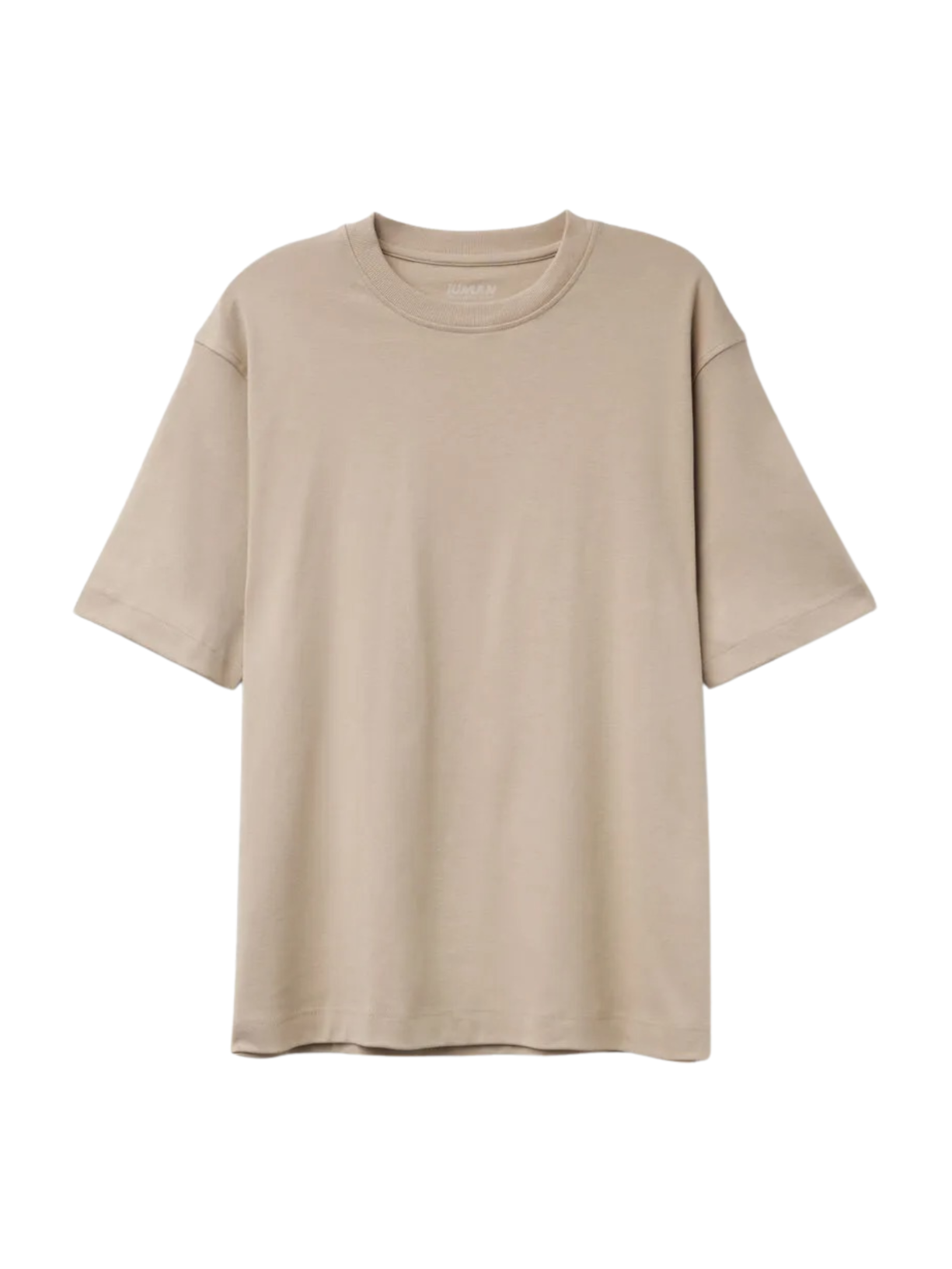 Camiseta Oversized Interlock Em Algodão - Bege