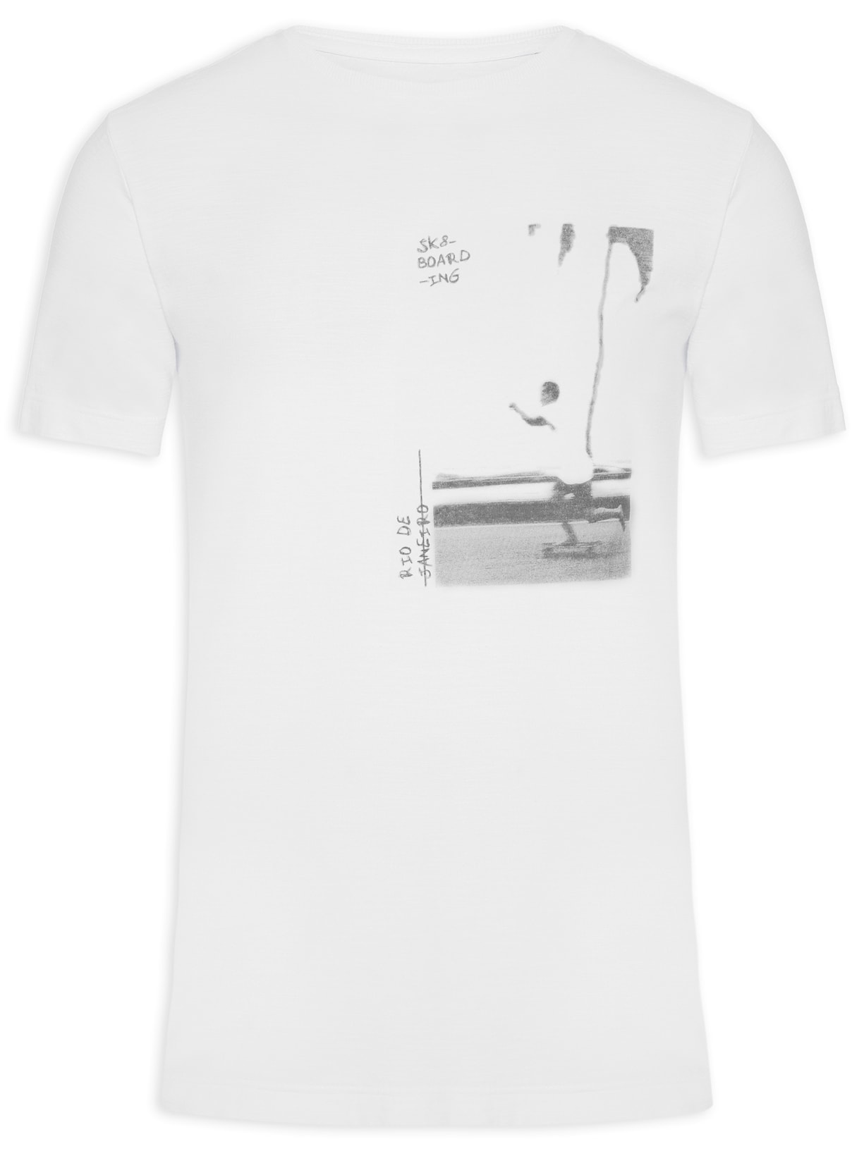 Camiseta Photo Skate - Branco