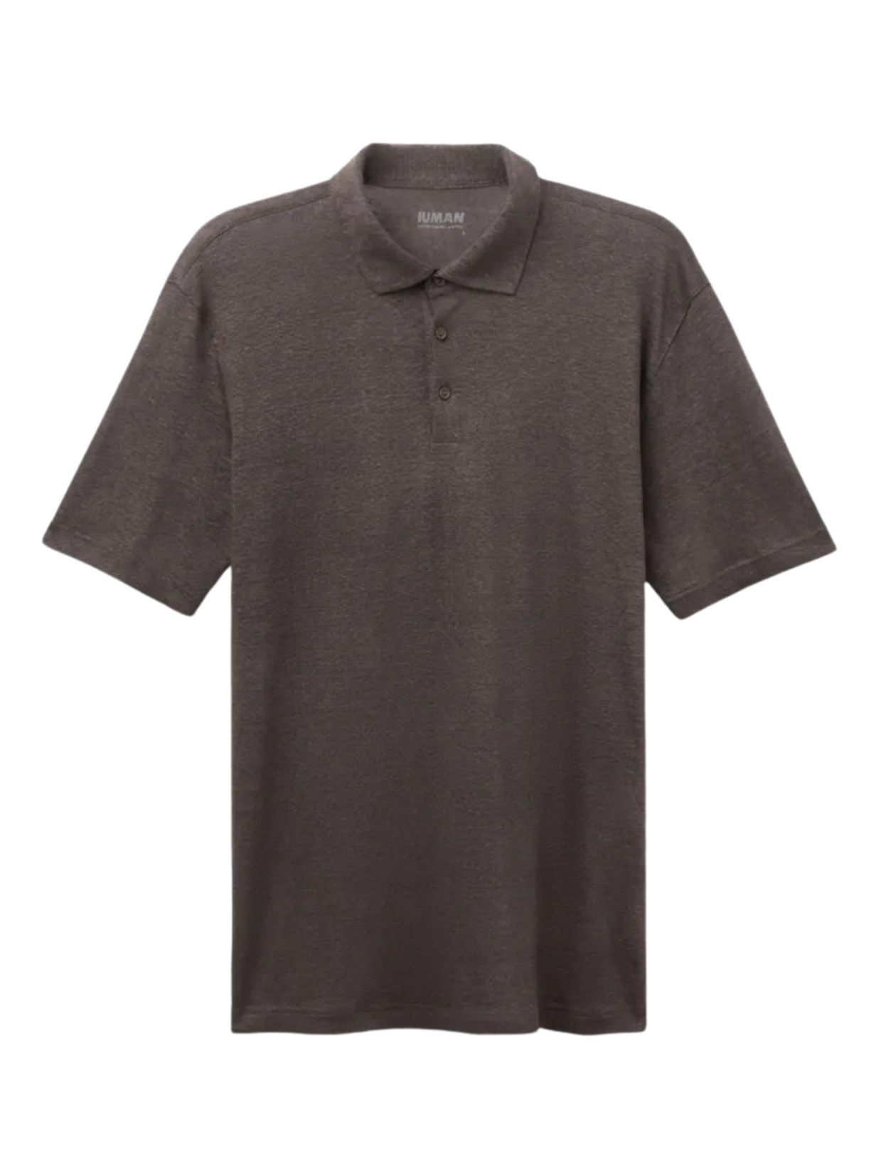 Camiseta Polo De Manga Curta Em Linho Marrom Intimissimi