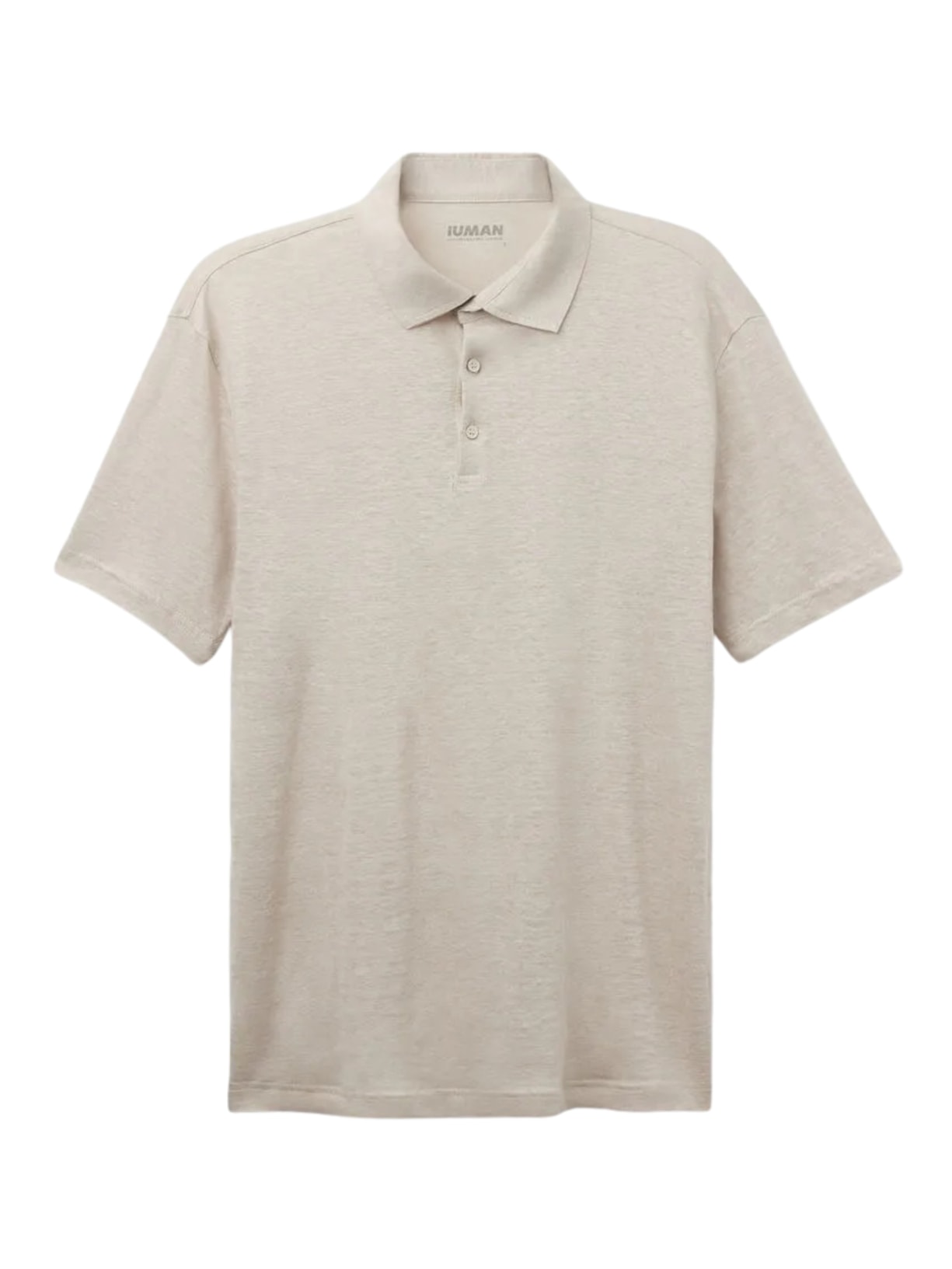 Camiseta Polo De Manga Curta Em Linho - Preto