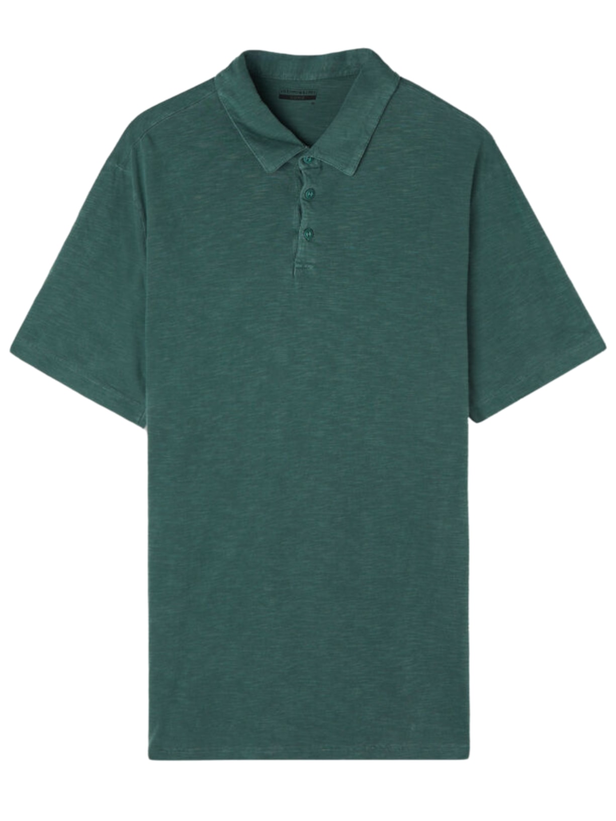Camiseta Polo De Manga Curta Washed Collection Em Algodão Slub - Verde