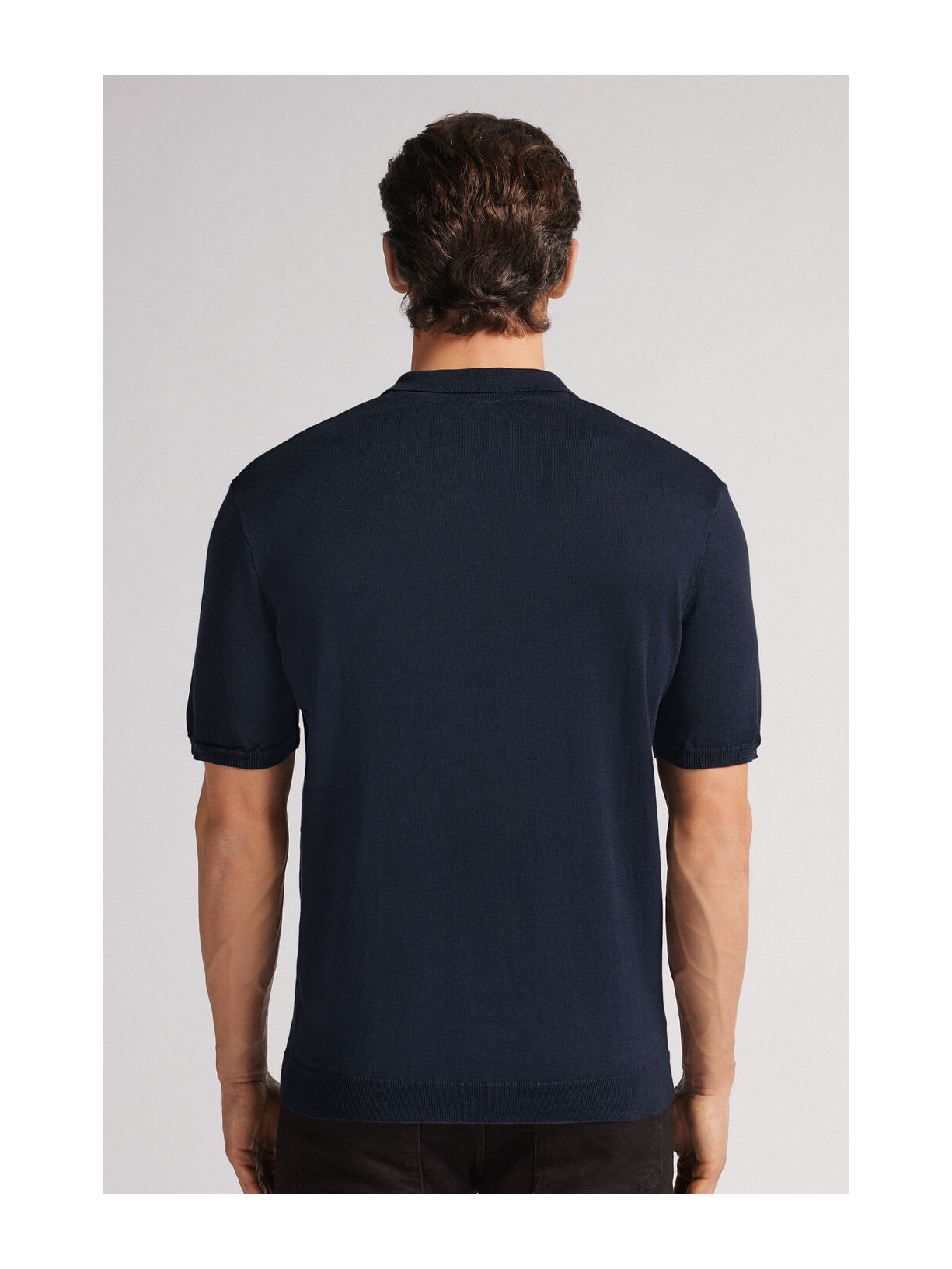 Camiseta Polo Em Algodão Azul Intimissimi