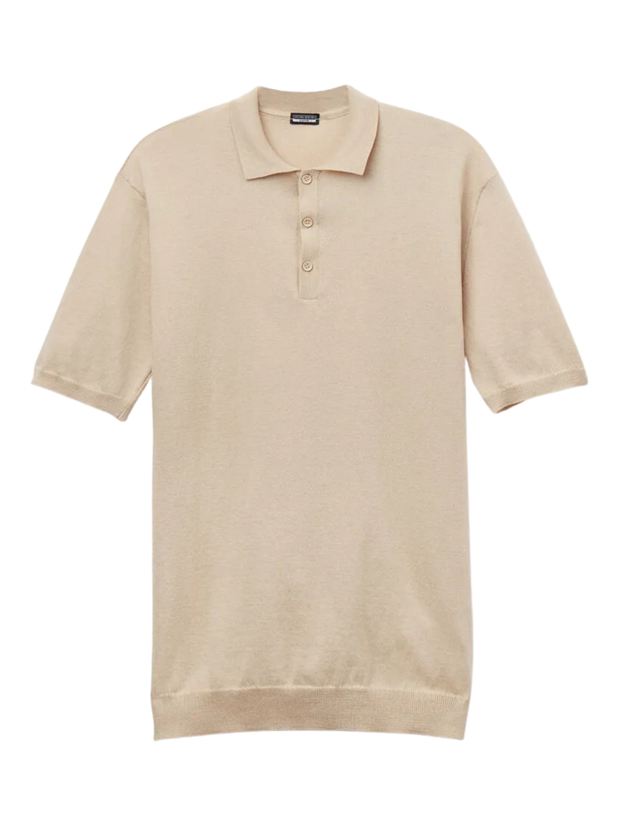 Camiseta Polo Em Algodão - Bege