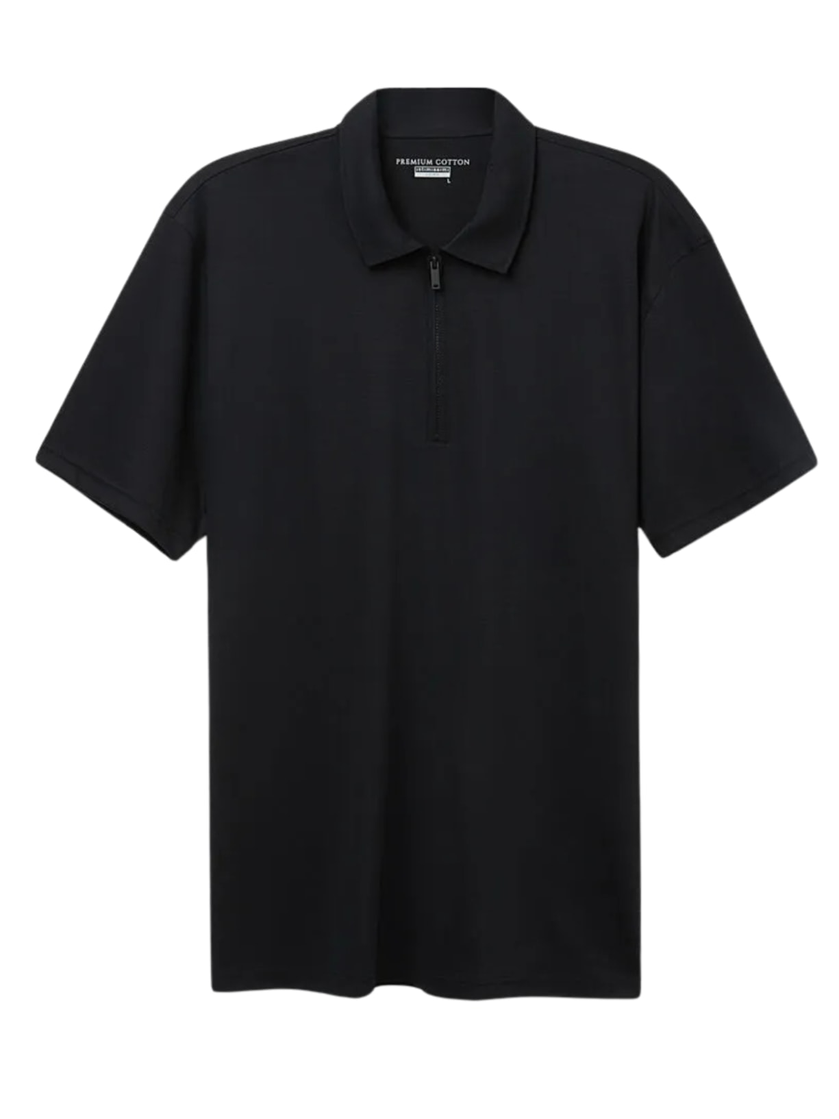 Camiseta Polo Em Algodão Premium - Preto