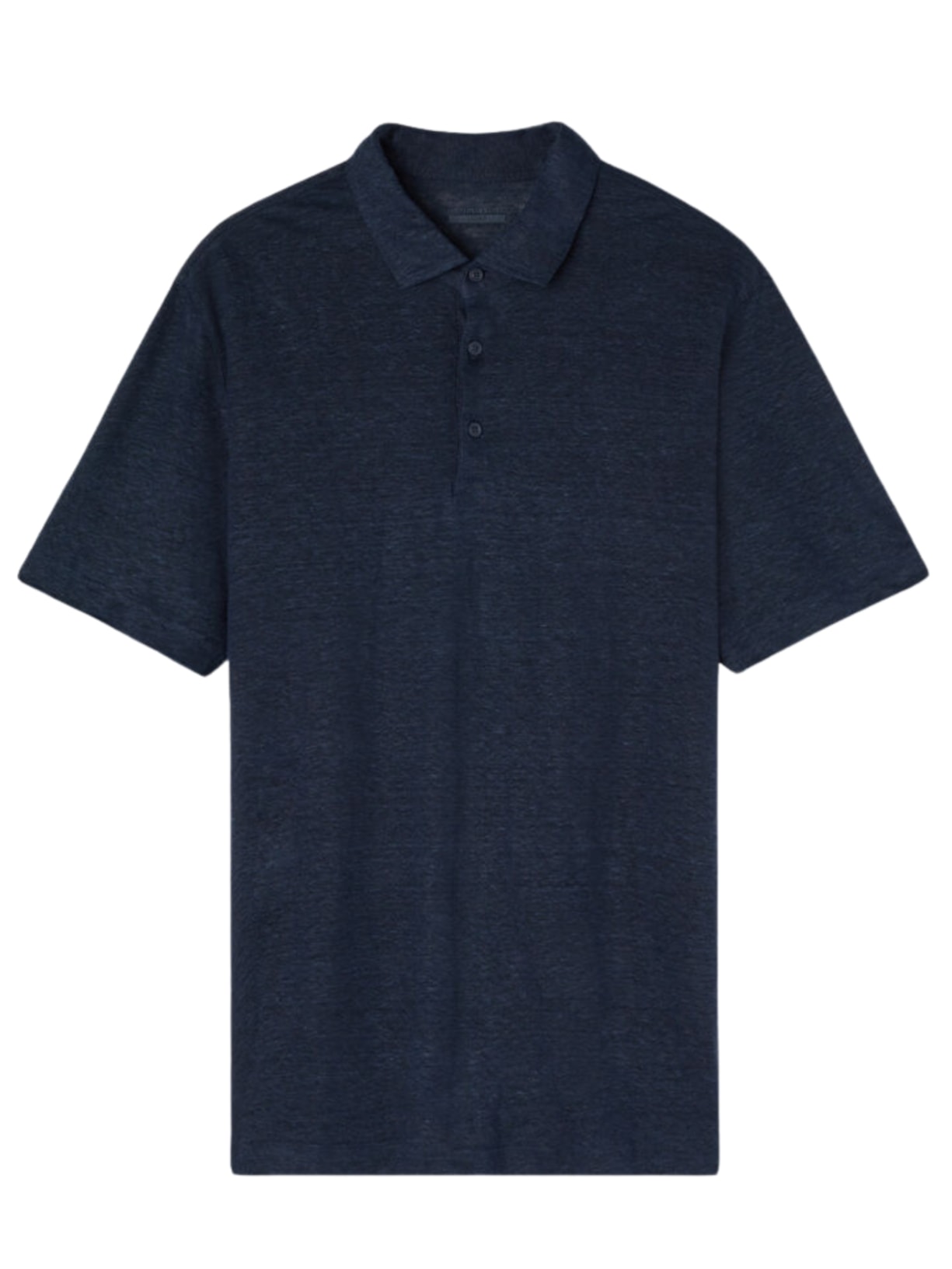 Camiseta Polo Em Linho - Azul
