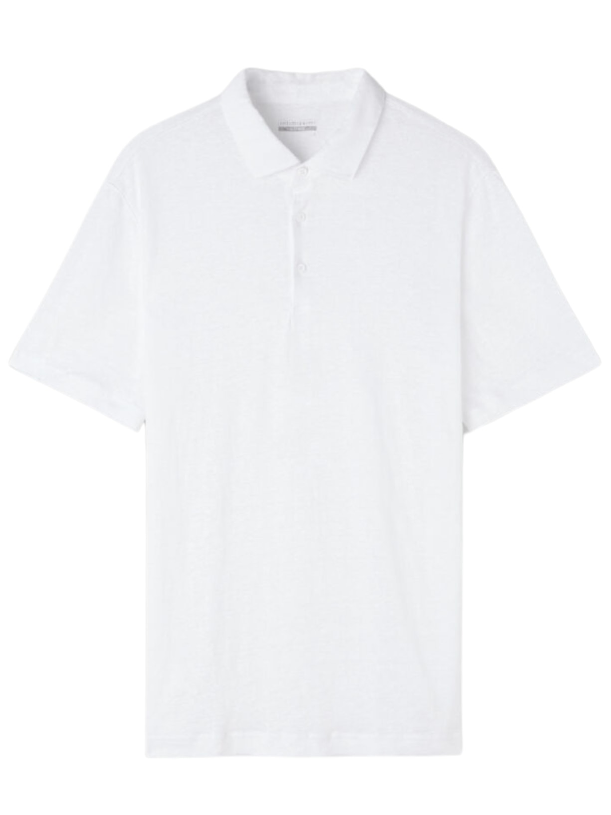 Camiseta Polo Em Linho - Branco