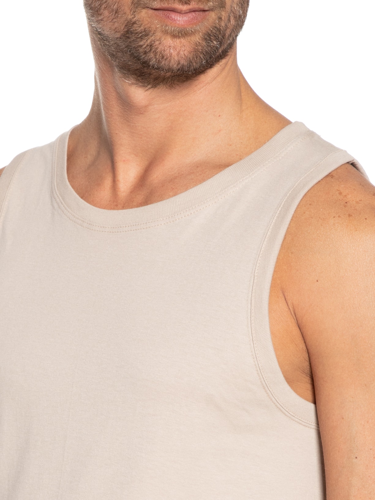 Camiseta Regata Masculina Bege Hering