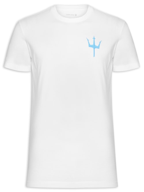 Camiseta Slim Vintage Tridente Madeira - Branco