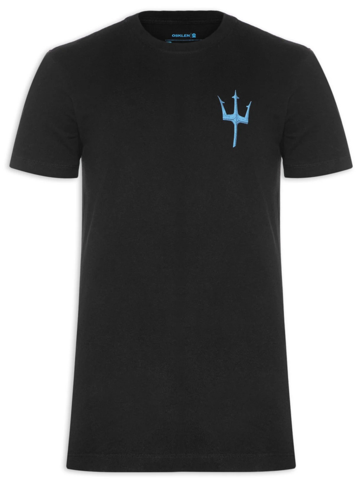 Camiseta Slim Vintage Tridente Madeira - Preto