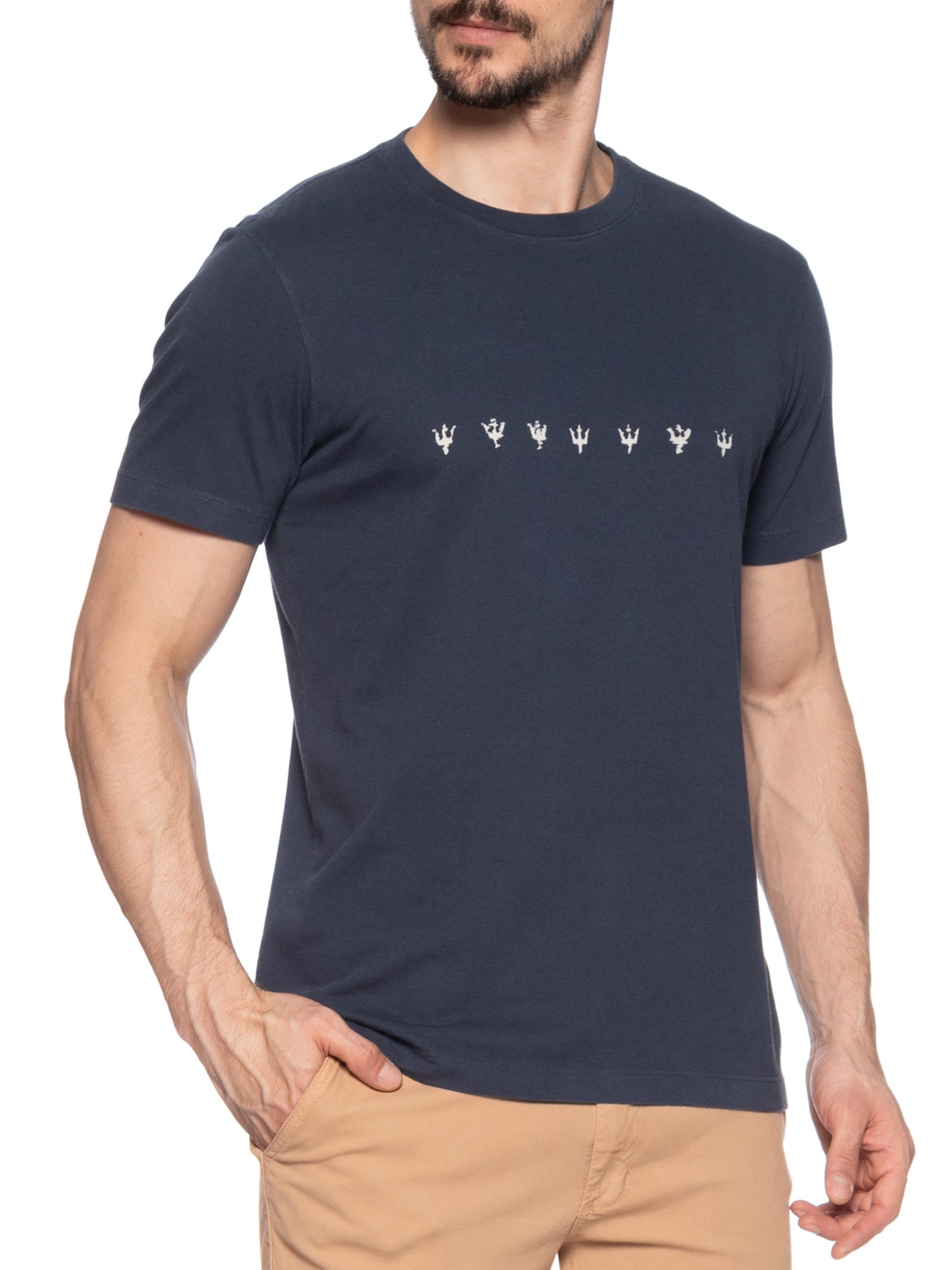 Camiseta Slim Vintage Underwater Azul Osklen