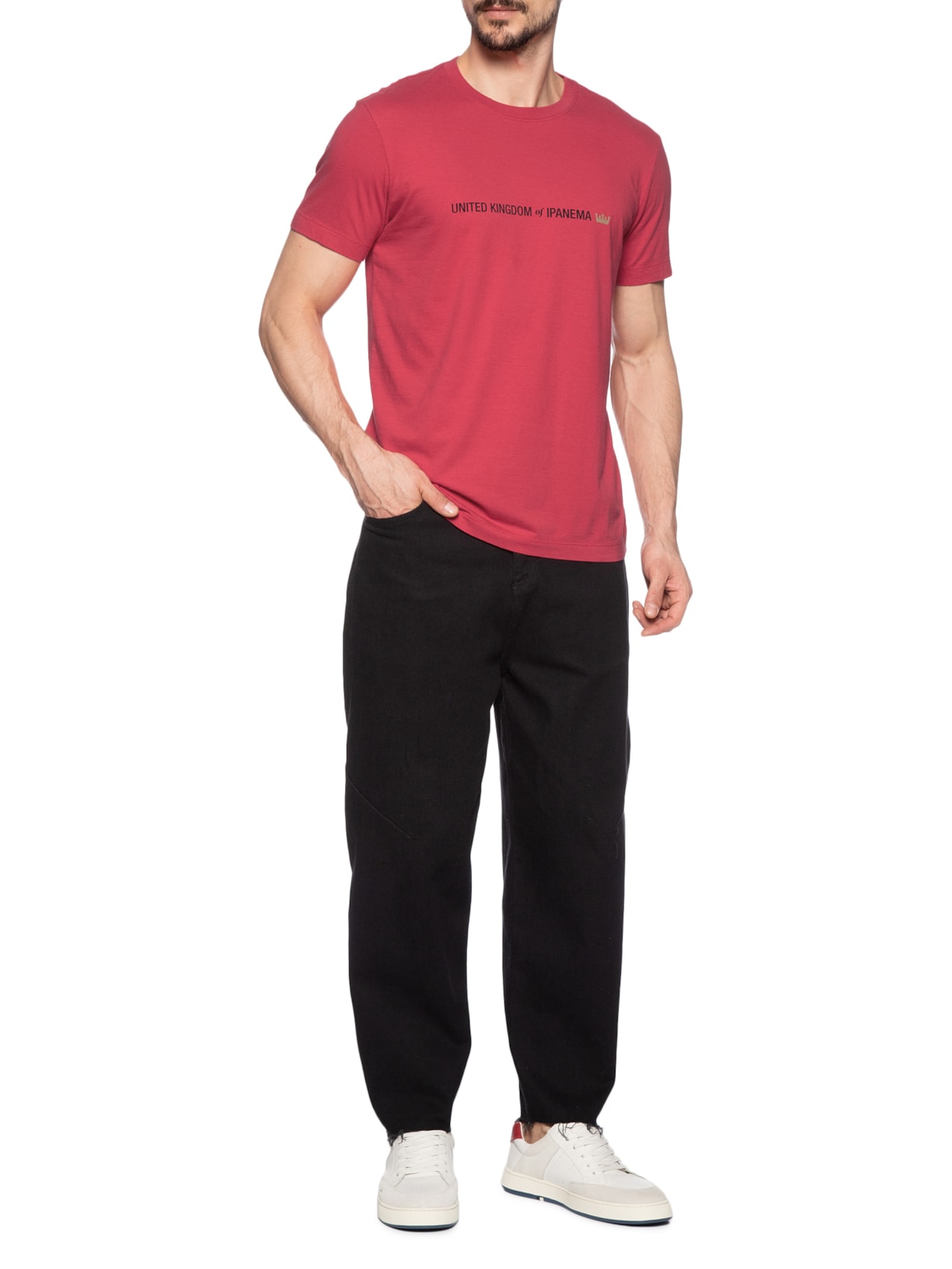 Camiseta Slim Vintage United Kingdom Vermelho Osklen