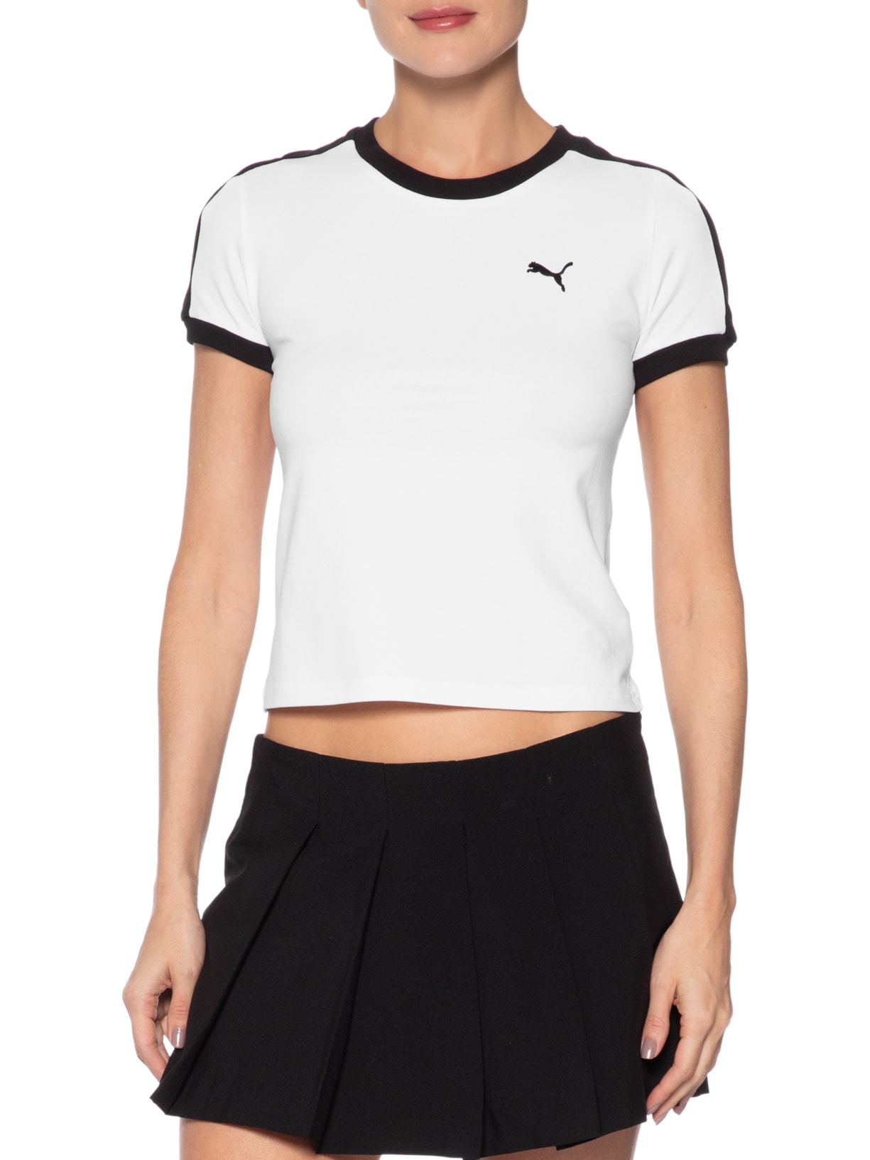 Camiseta T7 Slim Tee Feminina Branco Puma