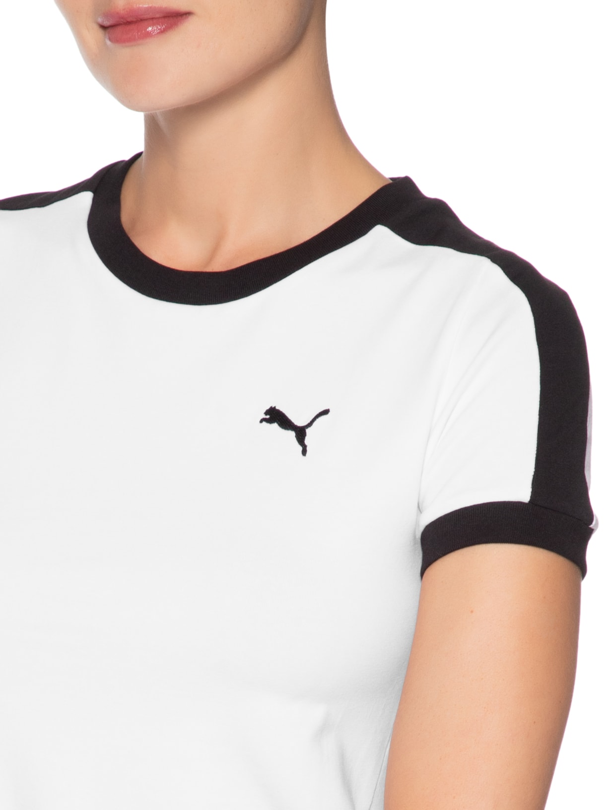 Camiseta T7 Slim Tee Feminina Branco Puma