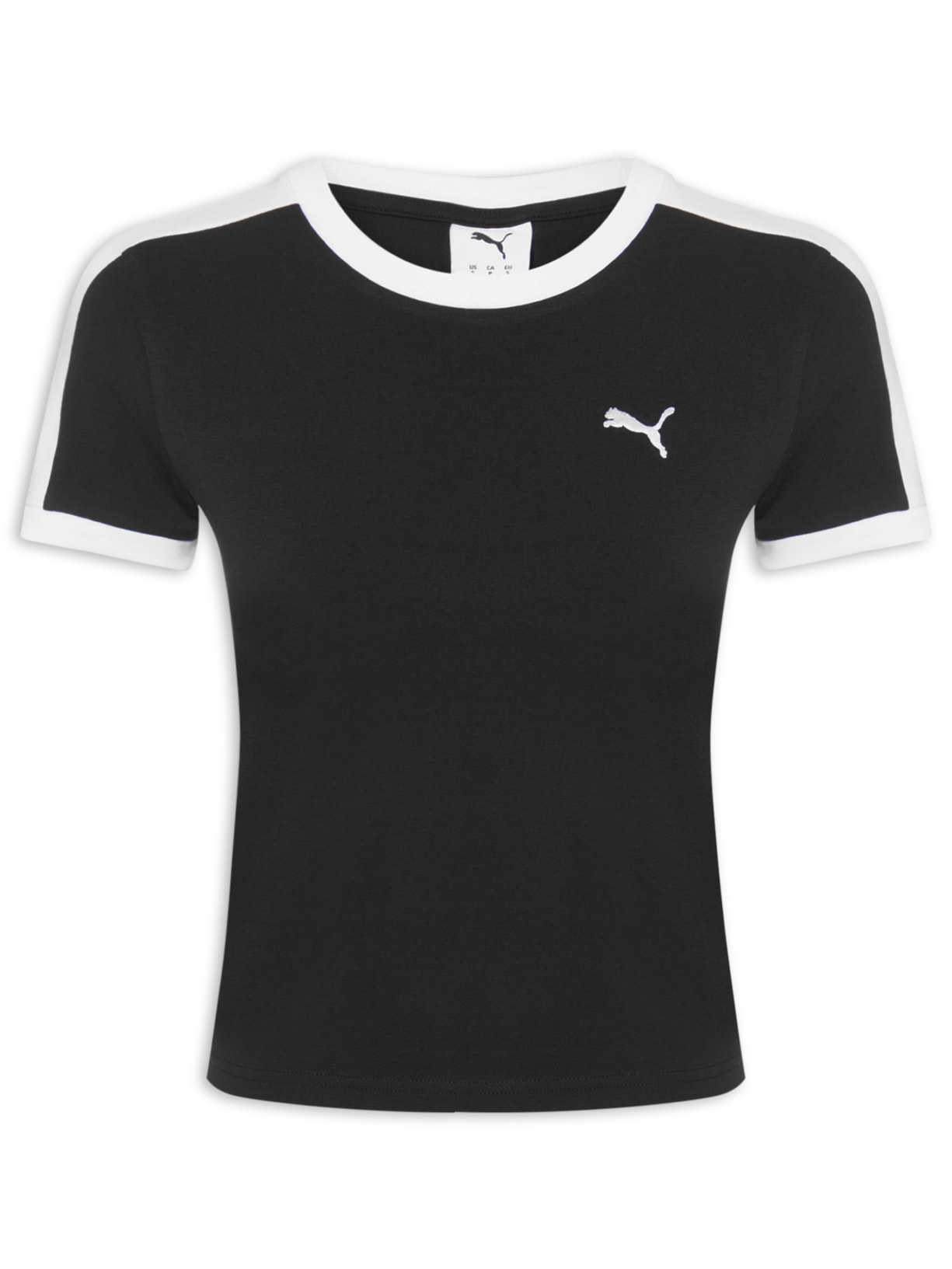 Camiseta T7 Slim Tee Feminina Preto Puma