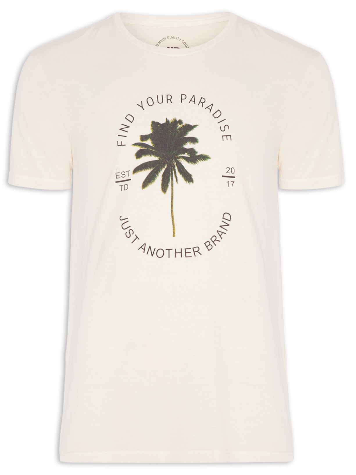 Camiseta Tinturada Find Your Paradise - Bege