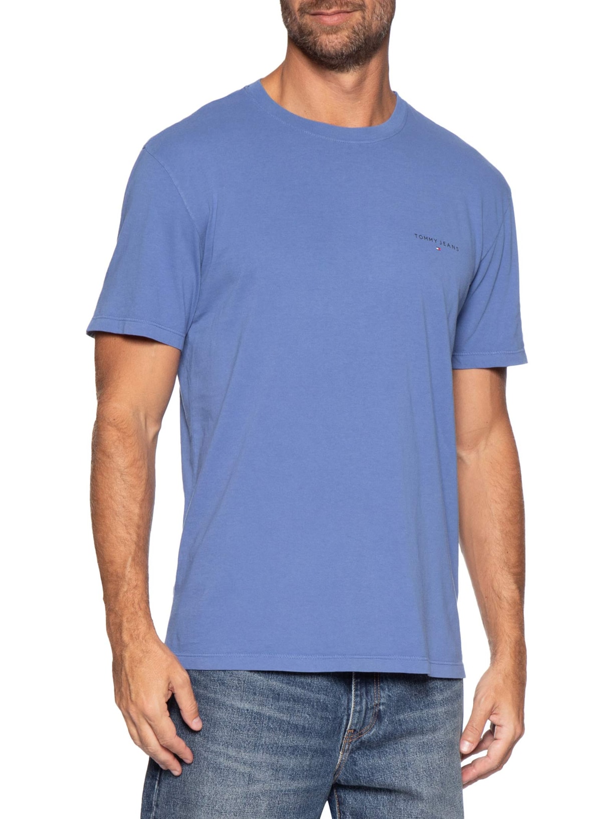 Camiseta TJM Linear Chest Tee Ext Azul Tommy Jeans
