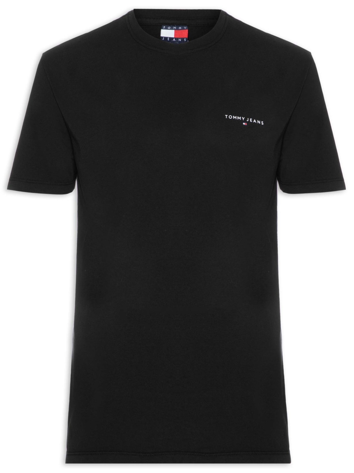 Camiseta TJM Linear Chest Tee Ext Preto Tommy Jeans