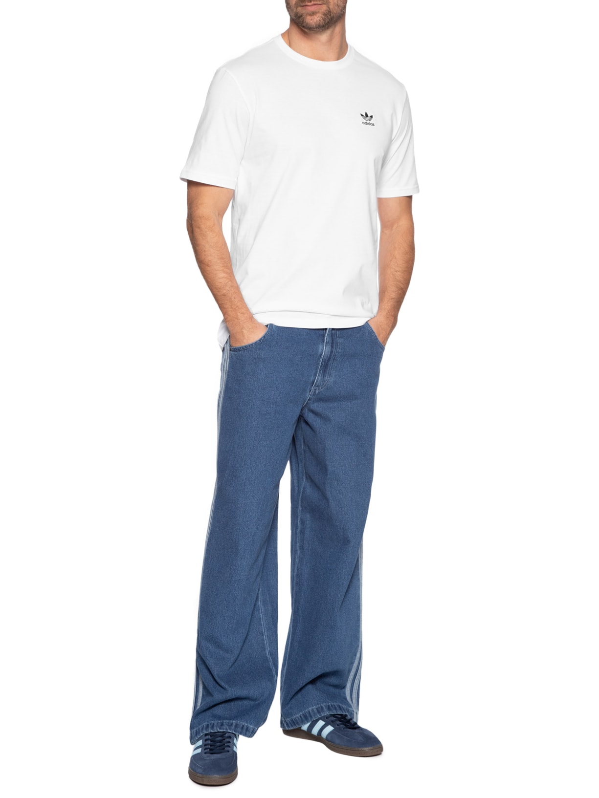 Camiseta Trefoil Essentials Branco Adidas Originals