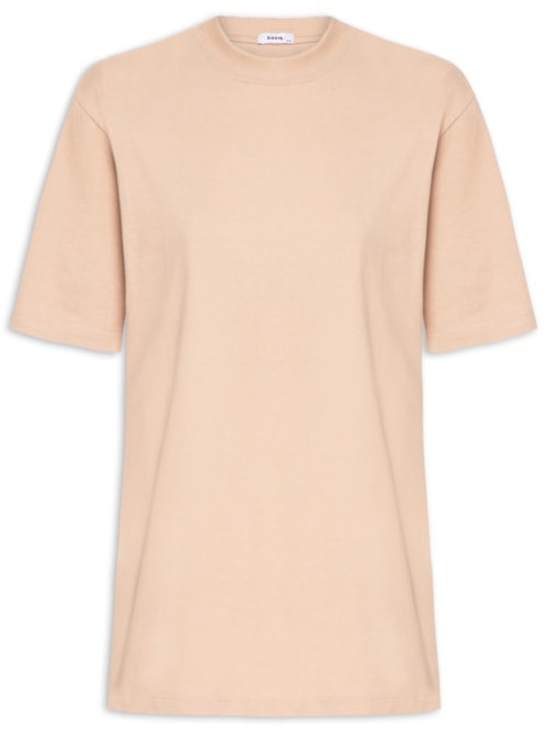 Camiseta Unissex Básica Oversized - Bege