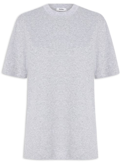 Camiseta Unissex Básica Oversized - Cinza
