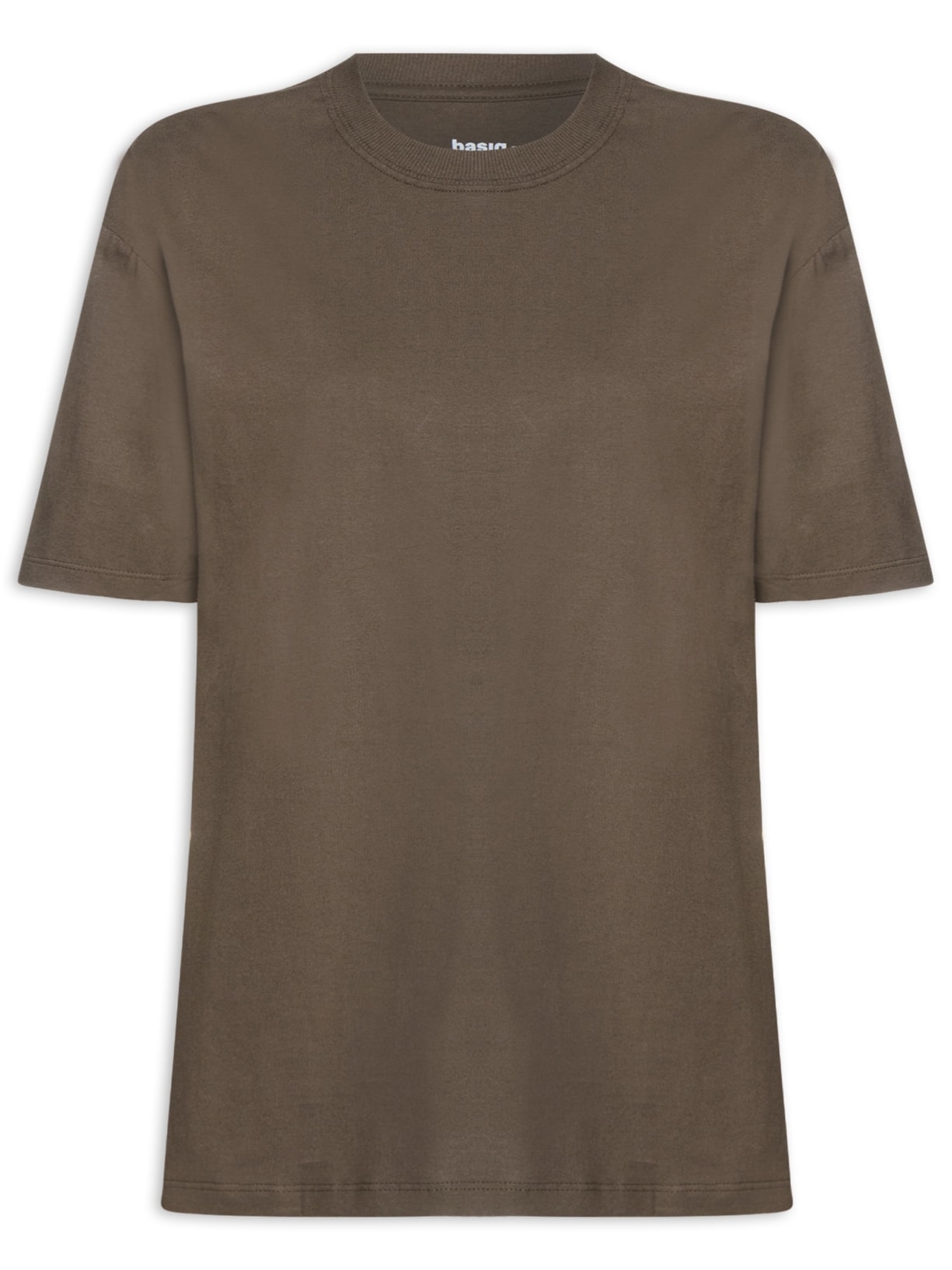 Camiseta Unissex Básica Oversized Marrom Basiq