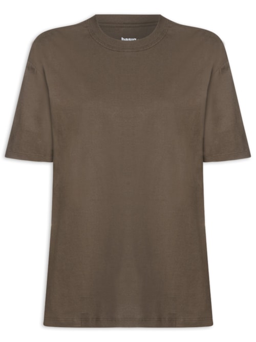 Camiseta Unissex Básica Oversized - Marrom