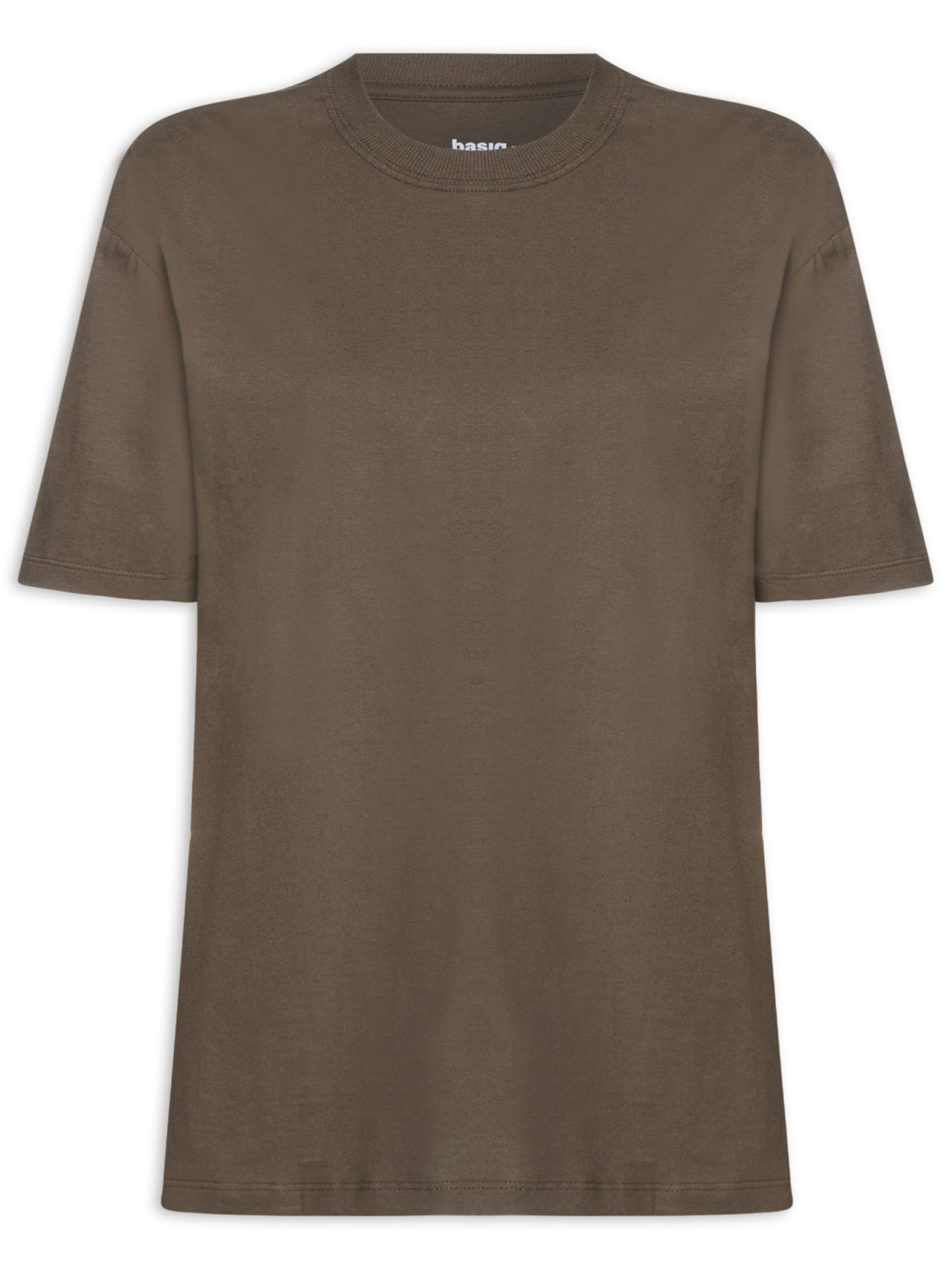 Camiseta Unissex Básica Oversized Marrom Basiq