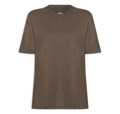 Camiseta Unissex Básica Oversized - Marrom