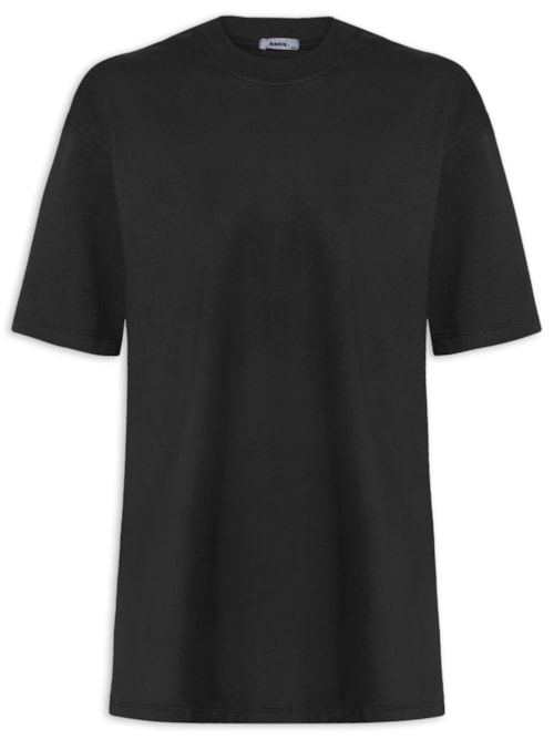 Camiseta Unissex Básica Oversized - Preto