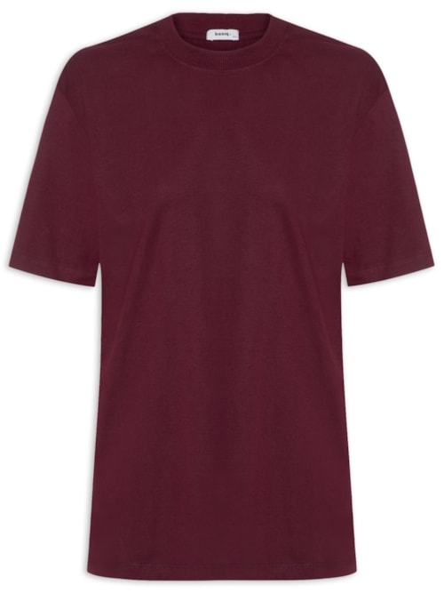 Camiseta Unissex Básica Oversized - Vinho