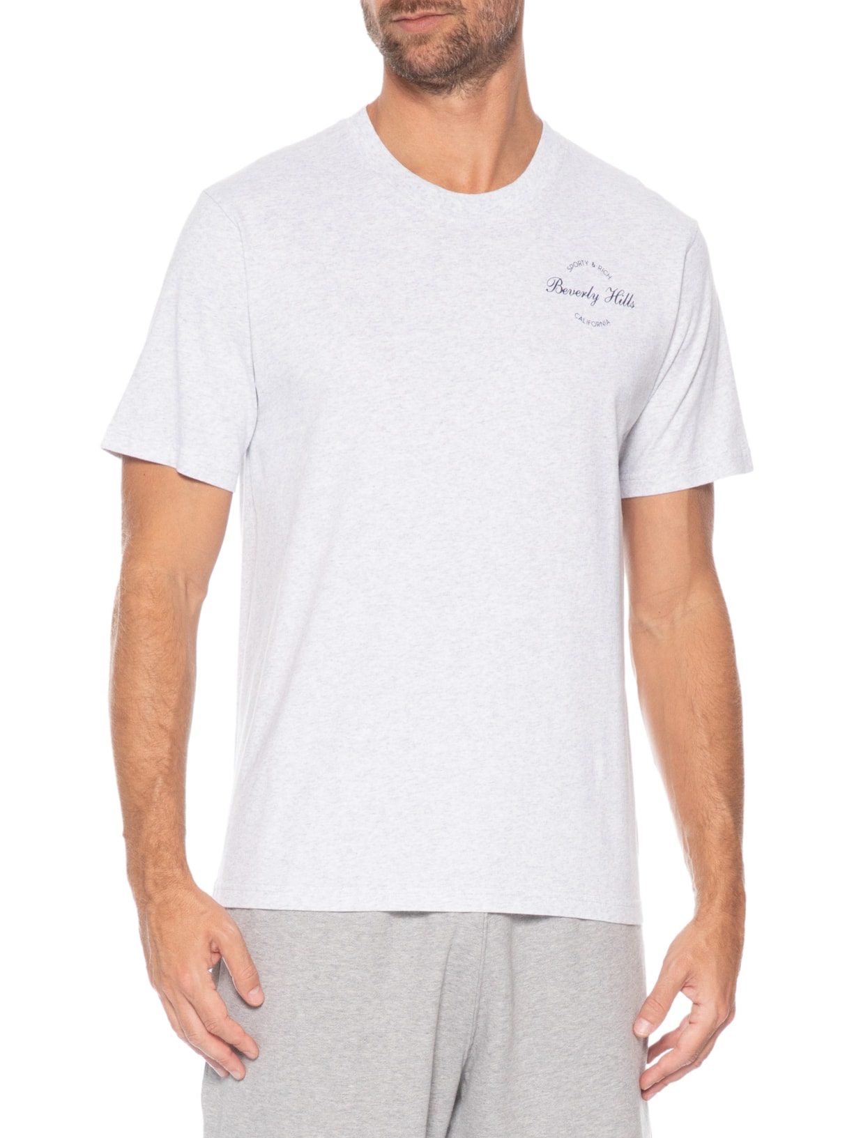 Camiseta Unissex Beverly Script Cinza Sporty & Rich