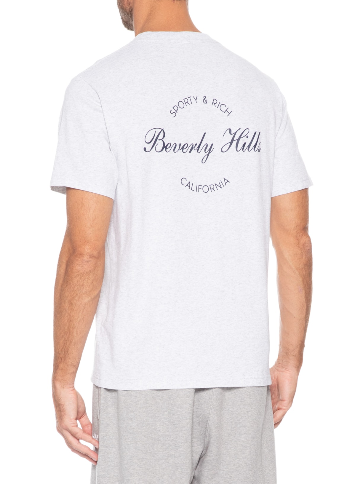 Camiseta Unissex Beverly Script Cinza Sporty & Rich
