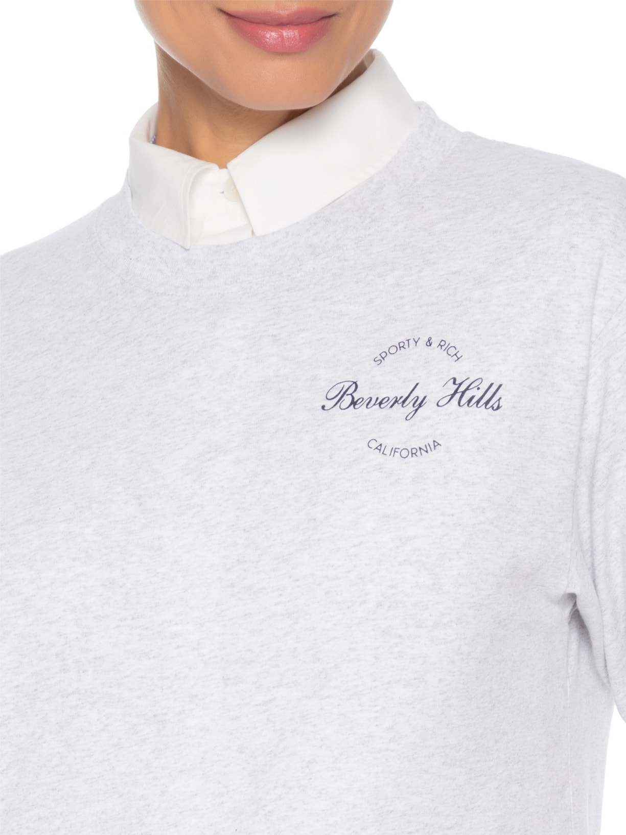 Camiseta Unissex Beverly Script Cinza Sporty & Rich