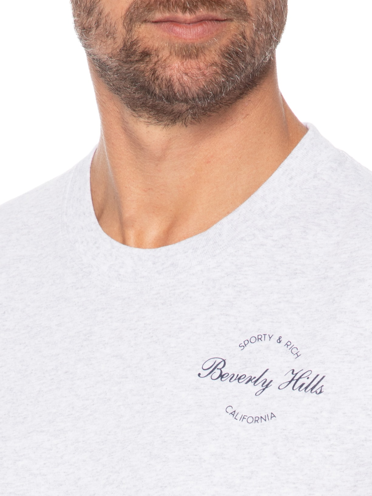 Camiseta Unissex Beverly Script Cinza Sporty & Rich
