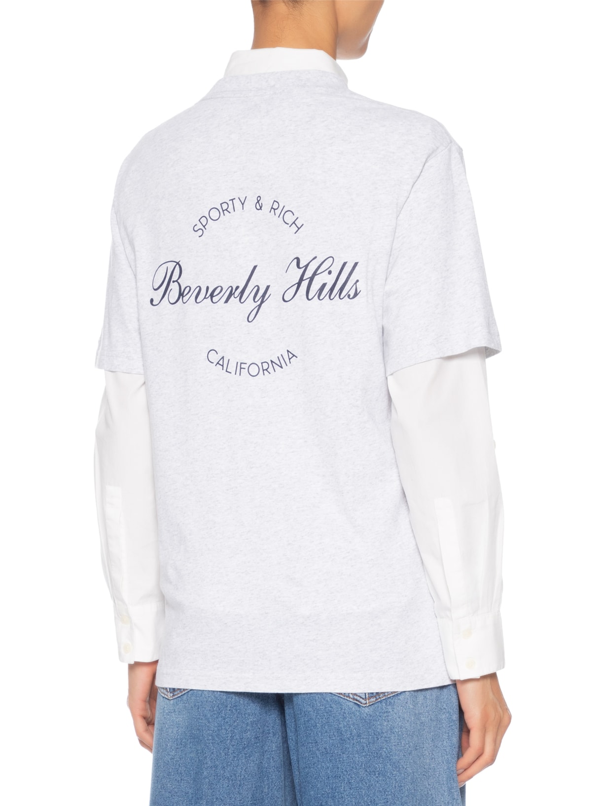 Camiseta Unissex Beverly Script Cinza Sporty & Rich